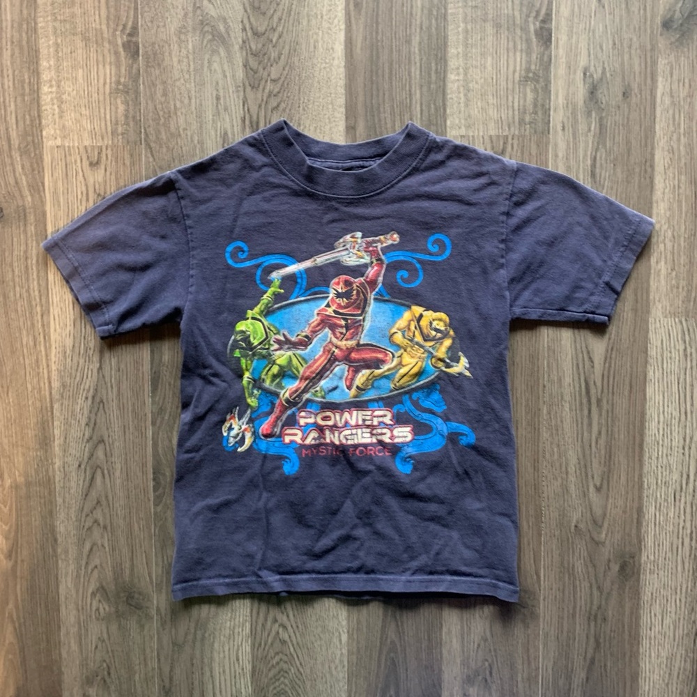 Vintage 2000s Toddler Power Rangers Mystic Force Cartoon Promo Shirt Size 4/5